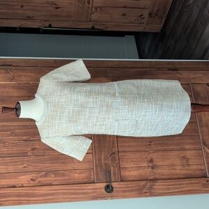 Chic Beige Tweed Mini Dress